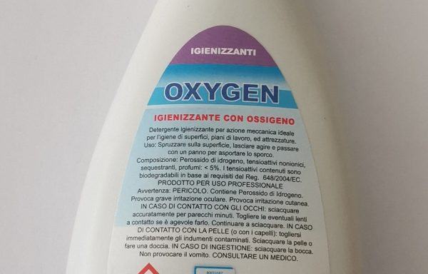 M15 OXYGEN – Igienizzante detergente PEROSSIDO DI IDROGENO – Flacone 750 ml